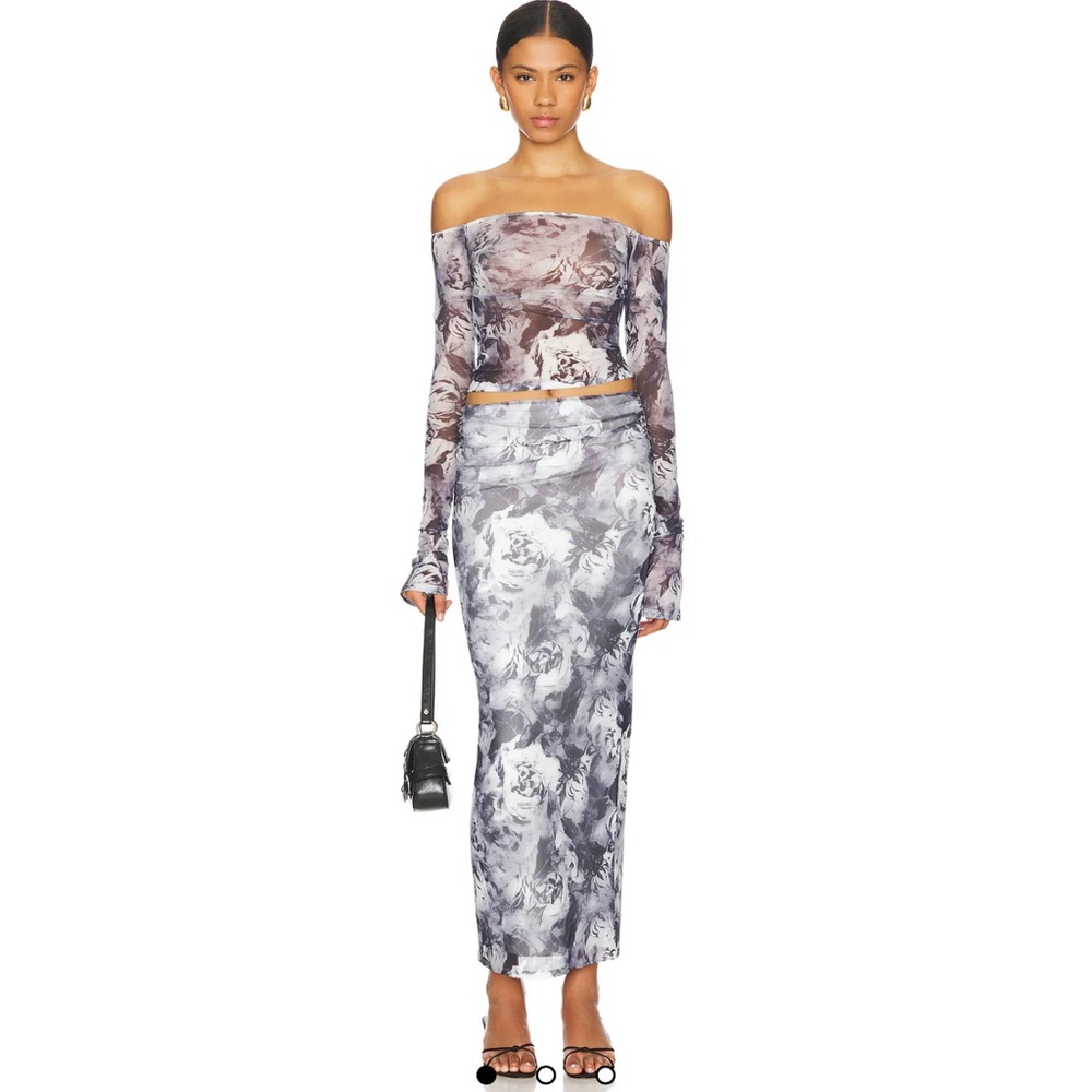 Superdown Marble Print Skirt Set NWT